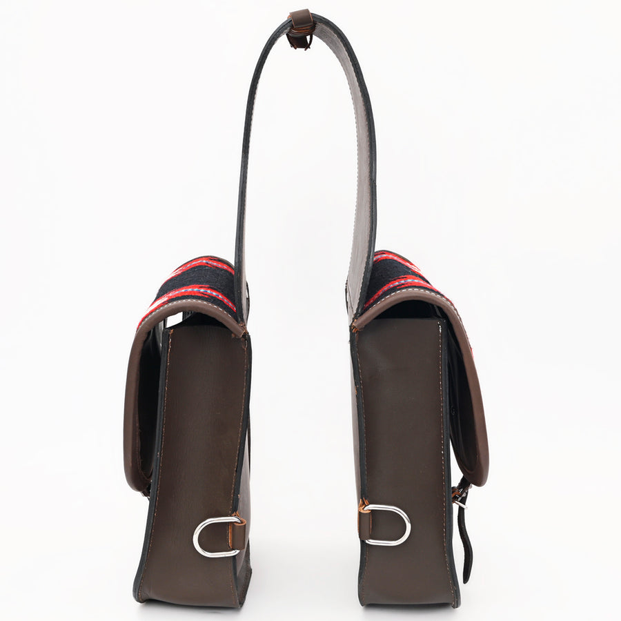 HILASON Soft Leather Horse Saddle Bag Brown | Equestrian Western Adjustable Closure