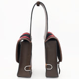 Hilason Floral Western Horse Leather Saddle Bag Heavyduty Traditional Trail Ride