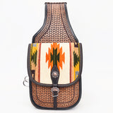 Hilason Floral Western Horse Leather Saddle Bag Heavyduty Traditional Trail Ride
