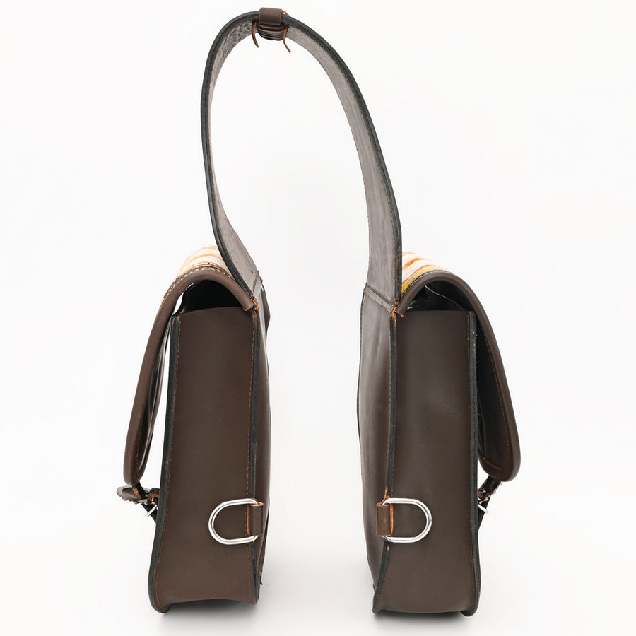 HILASON Soft Leather Horse Saddle Bag Brown | Equestrian Western Adjustable Closure