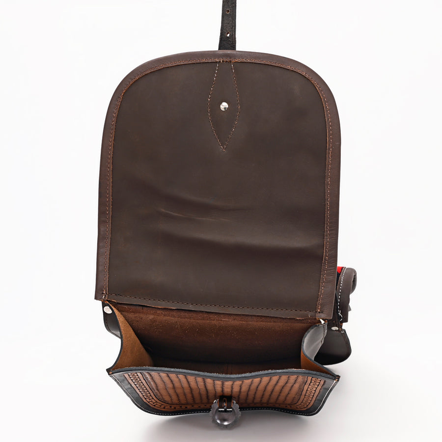 HILASON Soft Leather Horse Saddle Bag Brown | Equestrian Western Adjustable Closure