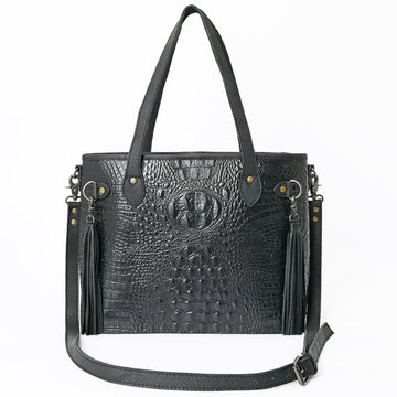 American Darling Tote Crocodile Embossed Genuine Leather Women Bag Western Handbag Purse