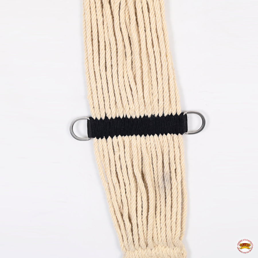 HILASON Horse Western 27 Strand Double Weave Roper Cinch Off White | Girth Strap for Horses Back Saddle