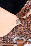 Hilason Western Horse Treeless Trail Barrel American Leather Saddle