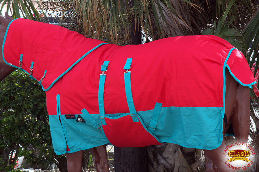 HILASON 1200D Waterproof Winter Horse Blanket Neck Cover Belly Wrap | Turnout Blankets for Horses