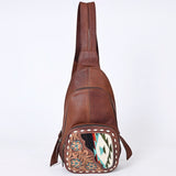 American Darling ADBG1182A Sling Hand Tooled Saddle Blanket Genuine Leather Women Bag Western Handbag Purse