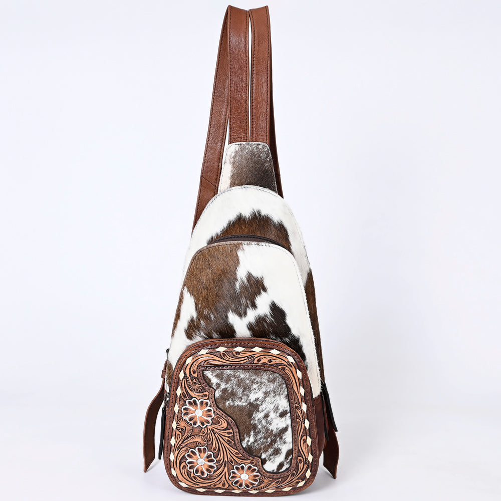 American Darling ADBG1182A Sling Hand Tooled Saddle Blanket Genuine Leather Women Bag Western Handbag Purse