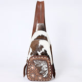 American Darling ADBG1182A Sling Hand Tooled Saddle Blanket Genuine Leather Women Bag Western Handbag Purse