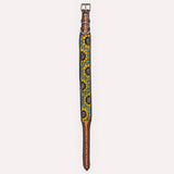 HILASON Western Genuine Leather Heavy Duty Hand Painted Dog Collar