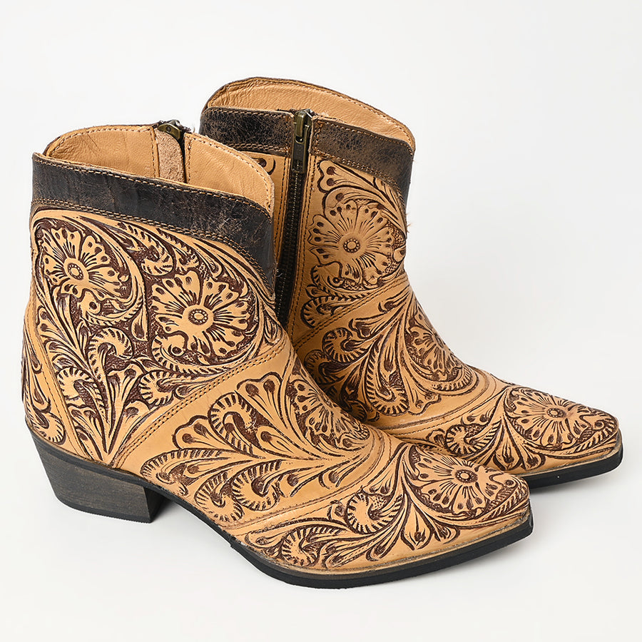 American Darling Hand Tooled, Carved Genuine Leather Sandal Footwear Flip Flop | Tooled