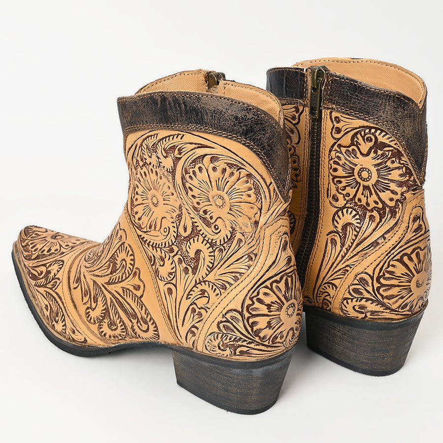 American Darling Hand Tooled, Carved Genuine Leather Sandal Footwear Flip Flop | Tooled