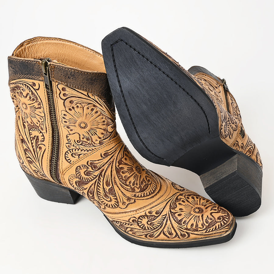 American Darling Hand Tooled, Carved Genuine Leather Sandal Footwear Flip Flop | Tooled