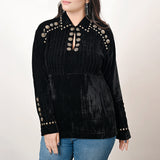 American Darling Velvet Women shirt dress Tunic Ladies girl Top