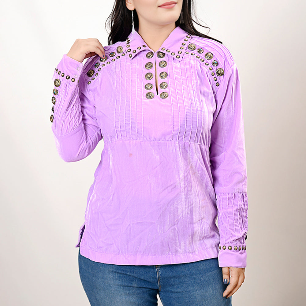 American Darling Velvet Women shirt dress Tunic Ladies girl Top