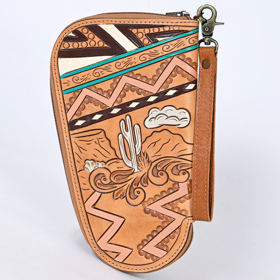 American Darling Gun Case Hand Tooled Genuine Leather Western Cases | Women Shotgun for Handguns
