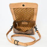 American Darling Cross Body Hand Tooled Genuine Leather Western Women Bag | Antique Tan Handbag Purse Crossbody for Cute