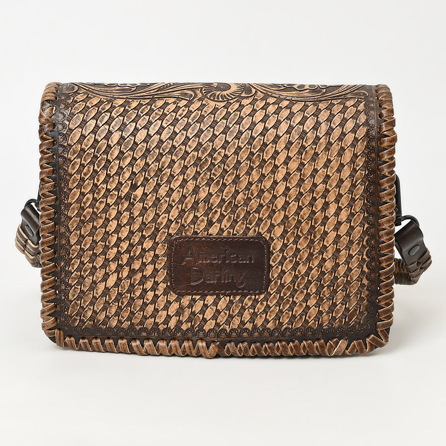 American Darling Cross Body Hand Tooled Genuine Leather Western Women Bag | Antique Tan Handbag Purse Crossbody for Cute