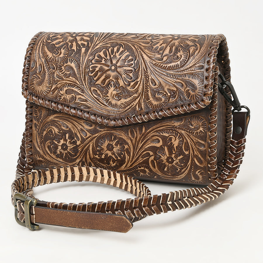 American Darling Wallet Hand Tooled Genuine Leather Western Women Bag | Wristlet Travel - Uhorse