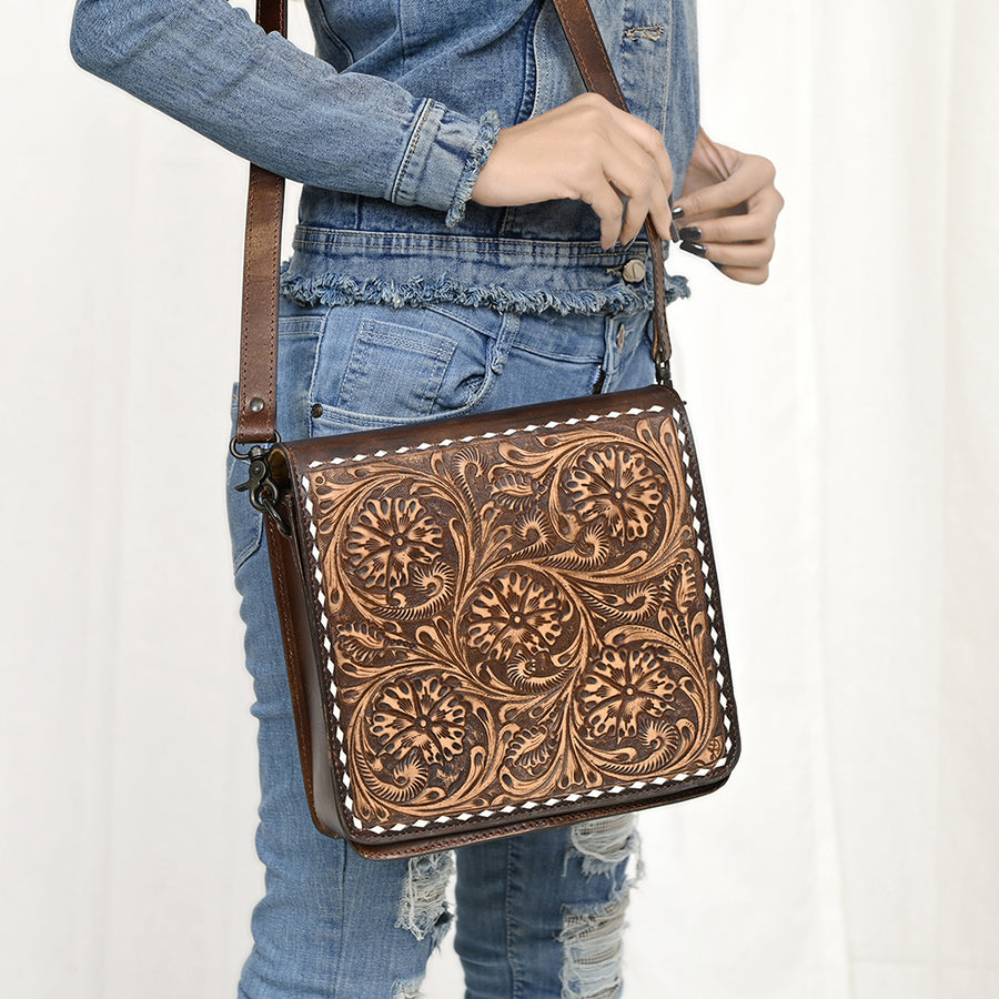 American Darling Clutch Hand Tooled Genuine Leather Western Women Bag Handbag Purse | Purses for Cute