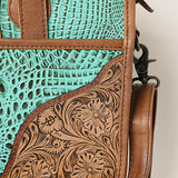 American Darling Briefcase Crocodile Embossed Genuine Leather Western Women Bag Handbag | Briefcase Bag | Briefcase for Women