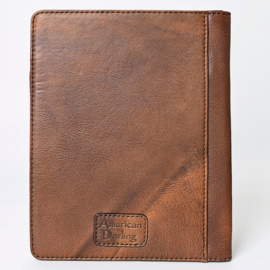 American Darling Western Tablet Sleeve Handcrafted from Hand Tooled Genuine Leather | Carved Portfolio Case for Documents & Tech