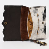 American Darling Coin Purse Hand Tooled Hair On Genuine Leather Western Women Bag | Handbag Wallet Purses for