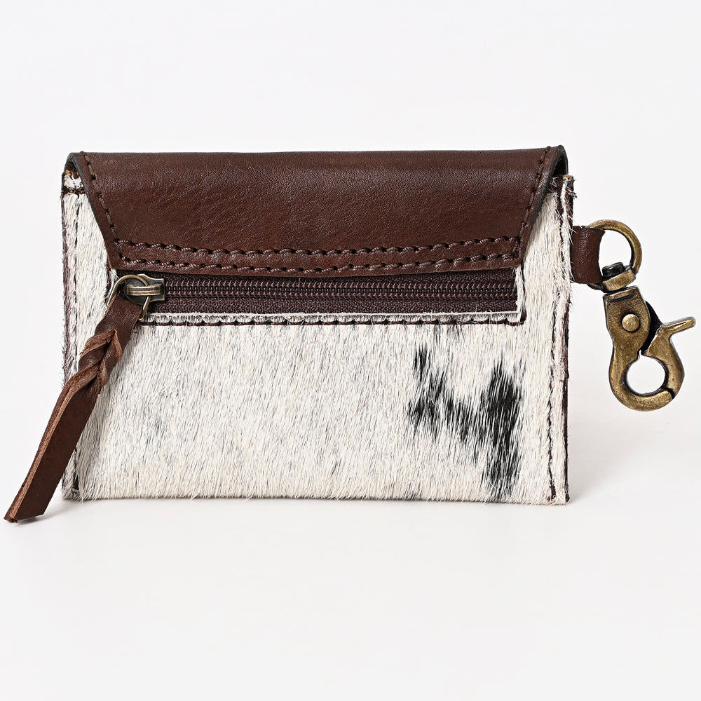 American Darling Coin Purse Hand Tooled Hair On Genuine Leather Western Women Bag | Handbag Wallet Purses for