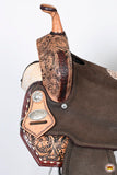 Hilason Western Horse Flex Tree Barrel Trail In American Leather Saddle Brown