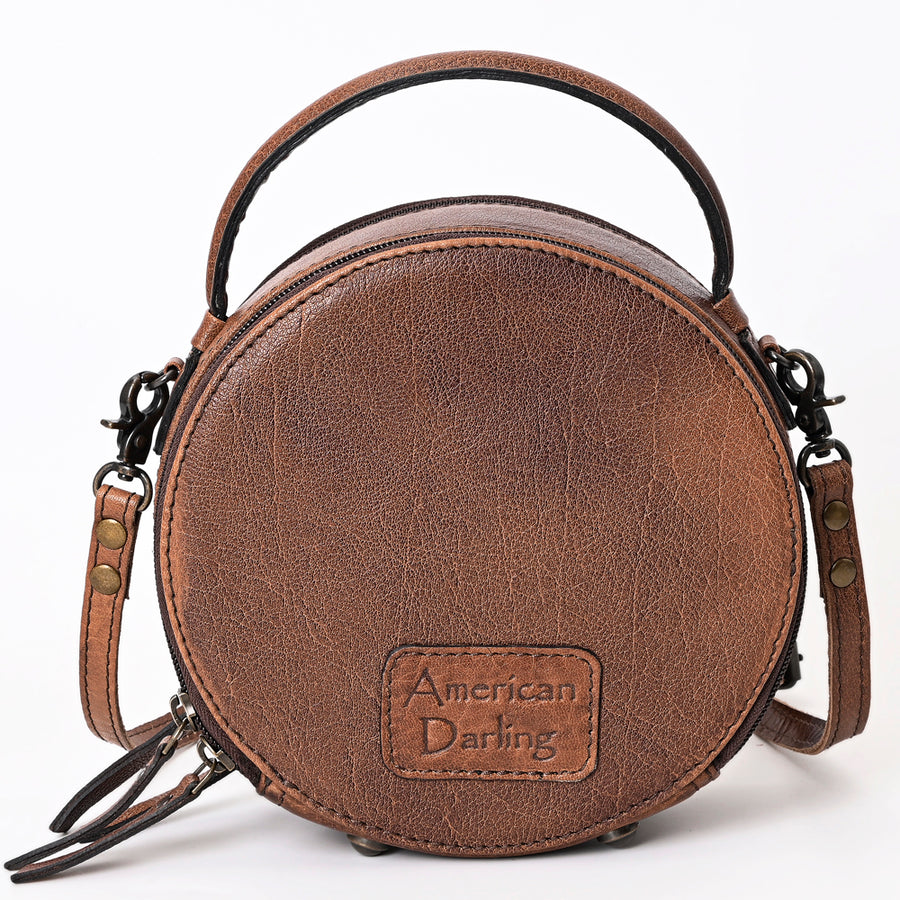 American Darling Canteen Bag Hand Tooled Genuine Leather Western Women | Handbag Purse Travel Clutch