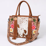 American Darling Briefcase Hand Tooled Saddle Blanket Genuine Leather women bag western handbag purse