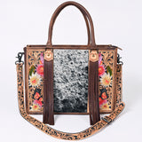 American Darling Briefcase Hand Tooled Hair On Genuine Leather Western Women Bag Handbag | Briefcase Bag | Briefcase for Women | Cute Briefcase Bag | Laptop Briefcase Bag