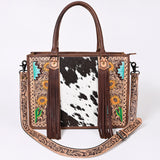 American Darling Briefcase Hand Tooled Saddle Blanket Genuine Leather women bag western handbag purse