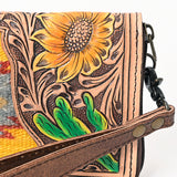 American Darling Organiser Hand Tooled Saddle Blanket Genuine Leather Women Bag Western Handbag Purse