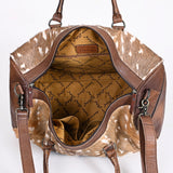 American Darling Duffel Hair on Genuine Leather Western Women Bag | Handbag Duffle Weekend Travel Bags for