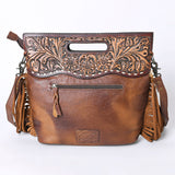 American Darling Clutch Hand Tooled Saddle Blanket Fabric Genuine Leather Western Women Bag Handbag Purse | Purses for Cute
