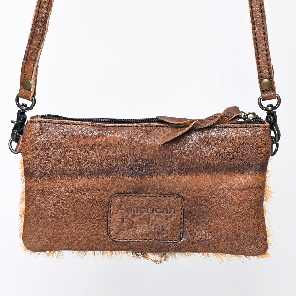 American Darling Small Crossbody Hair On Genuine Leather Western Women Bag Handbag Purse | for Cute