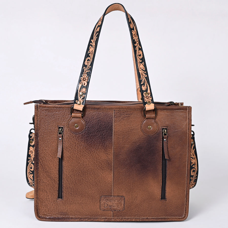American Darling Women's Tote Bag Western Saddle Blanket Genuine Leather Handbag and Ladies Purse