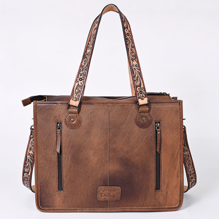 American Darling Women's Tote Bag Western Saddle Blanket Genuine Leather Handbag and Ladies Purse