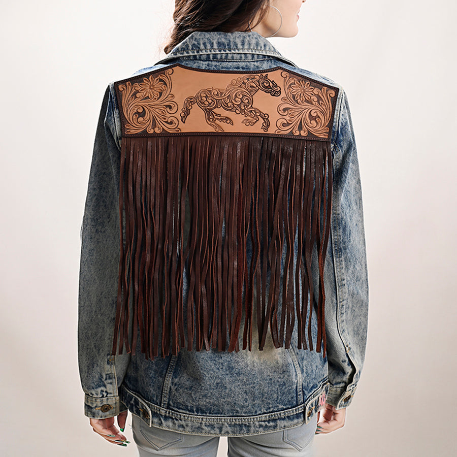 American Darling ADJKT031-L Genuine leather Hand tooled hand carved by Hilason – Cowboy and equestrian accessories