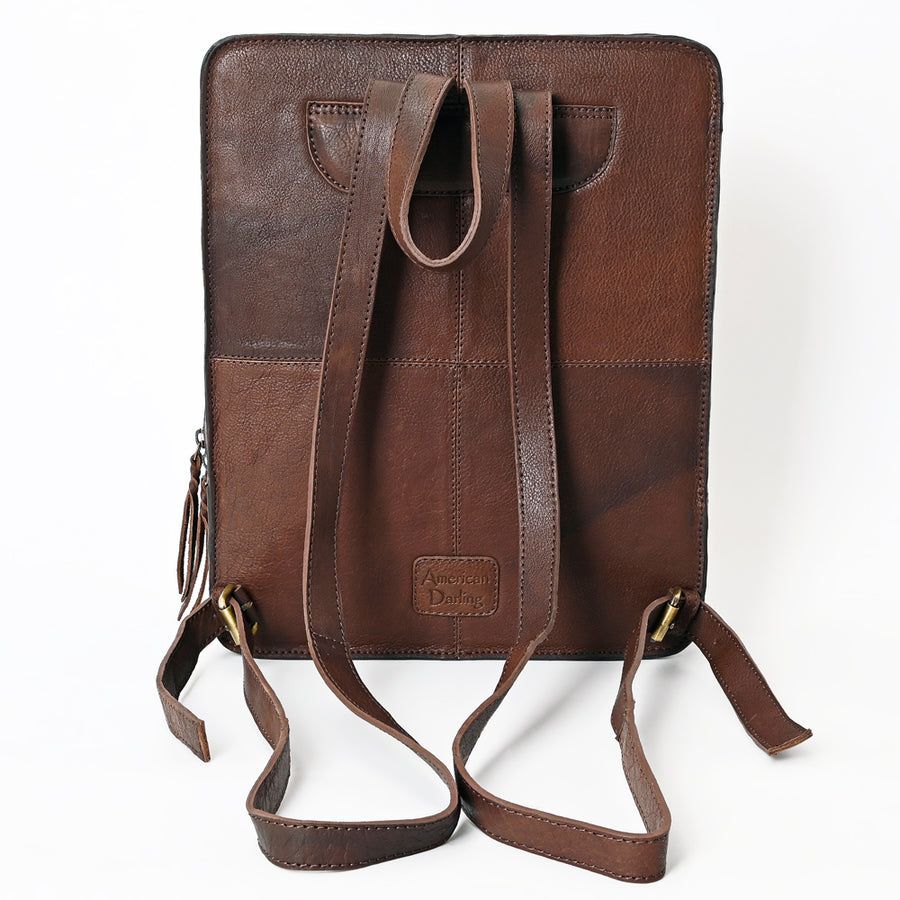 American Darling Backpack Hand Tooled Hair On Genuine Leather Western Women Bag | for Laptop School Purse Travel
