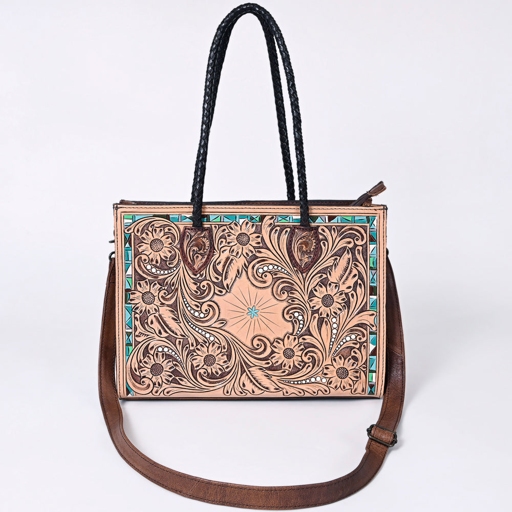 American Darling Tote Hand Tooled Genuine Leather women bag western handbag purse