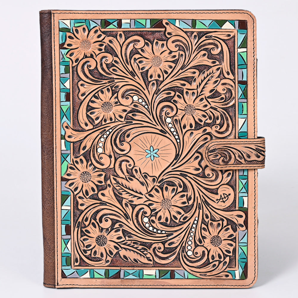 American Darling Portfolio Bag Hand Tooled Crocodile embossed Genuine Leather women bag western handbag purse