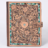 American Darling Portfolio Bag Hand Tooled Crocodile embossed Genuine Leather women bag western handbag purse