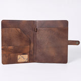 American Darling Portfolio Bag Hand Tooled Crocodile embossed Genuine Leather women bag western handbag purse