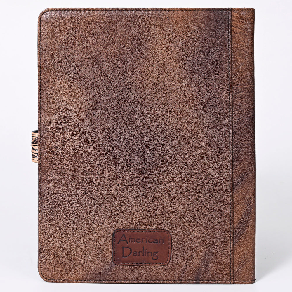 American Darling Portfolio Bag Hand Tooled Crocodile embossed Genuine Leather women bag western handbag purse