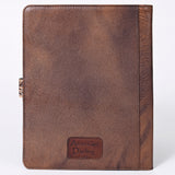 American Darling Portfolio Bag Hand Tooled Crocodile embossed Genuine Leather women bag western handbag purse