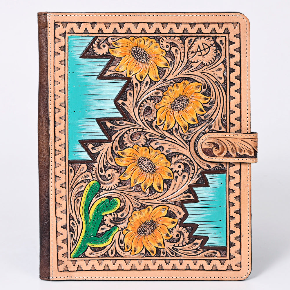 American Darling Portfolio Bag Hand Tooled Crocodile embossed Genuine Leather women bag western handbag purse