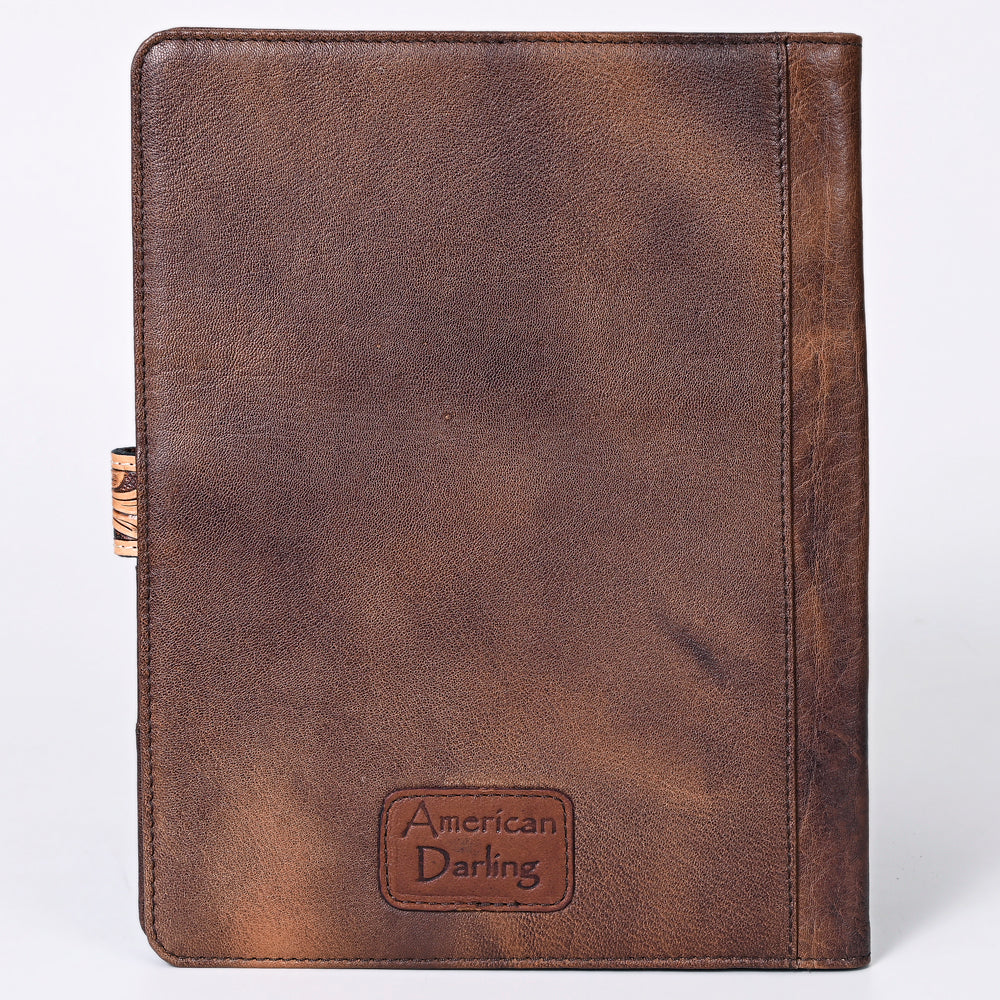 American Darling Portfolio Bag Hand Tooled Crocodile embossed Genuine Leather women bag western handbag purse