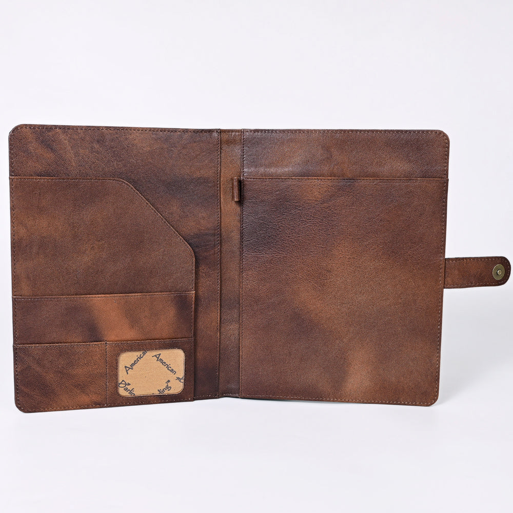 American Darling Portfolio Bag Hand Tooled Crocodile embossed Genuine Leather women bag western handbag purse