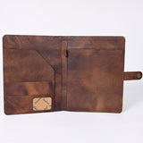 American Darling Portfolio Bag Hand Tooled Crocodile embossed Genuine Leather women bag western handbag purse